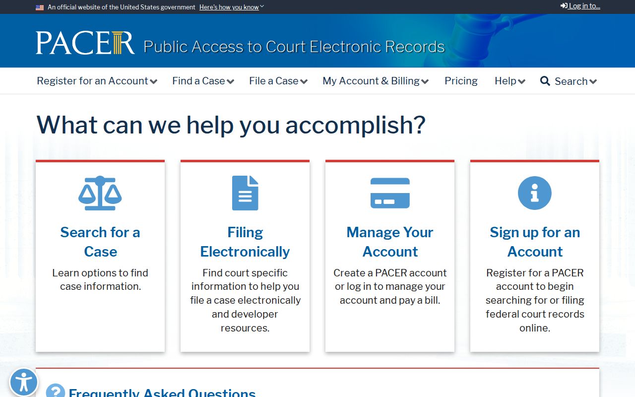 Kearney County criminal court cases federal PACER access