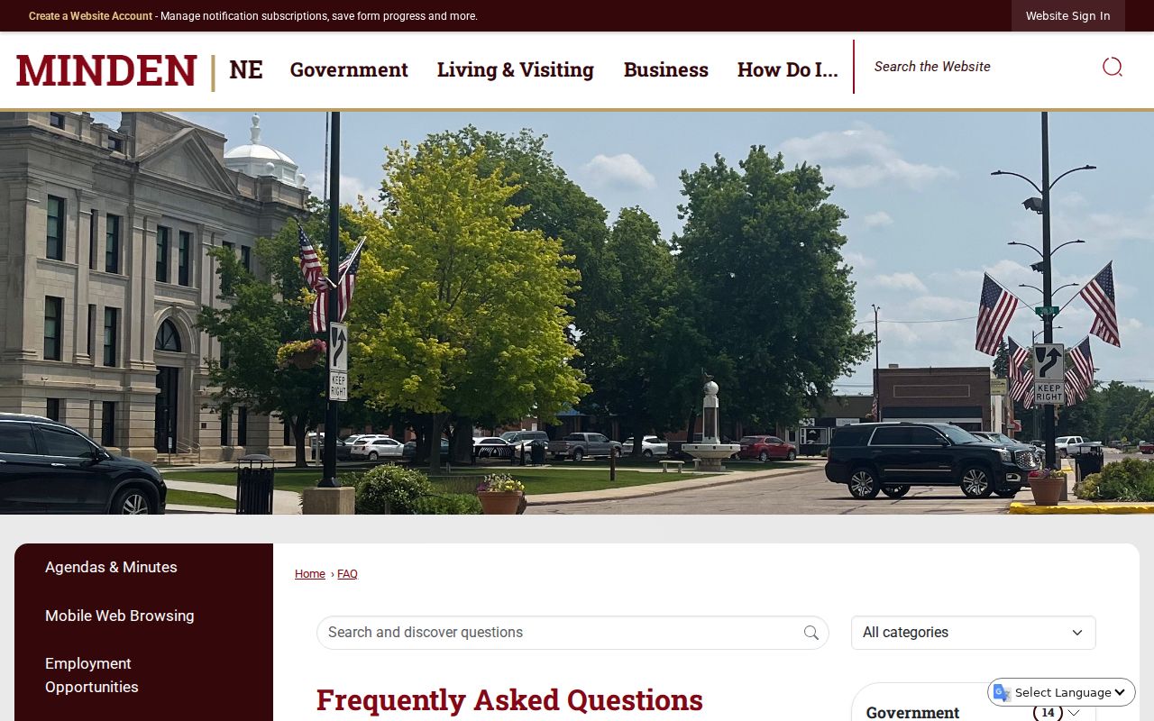 Minden report request route for Kearney County arrest records