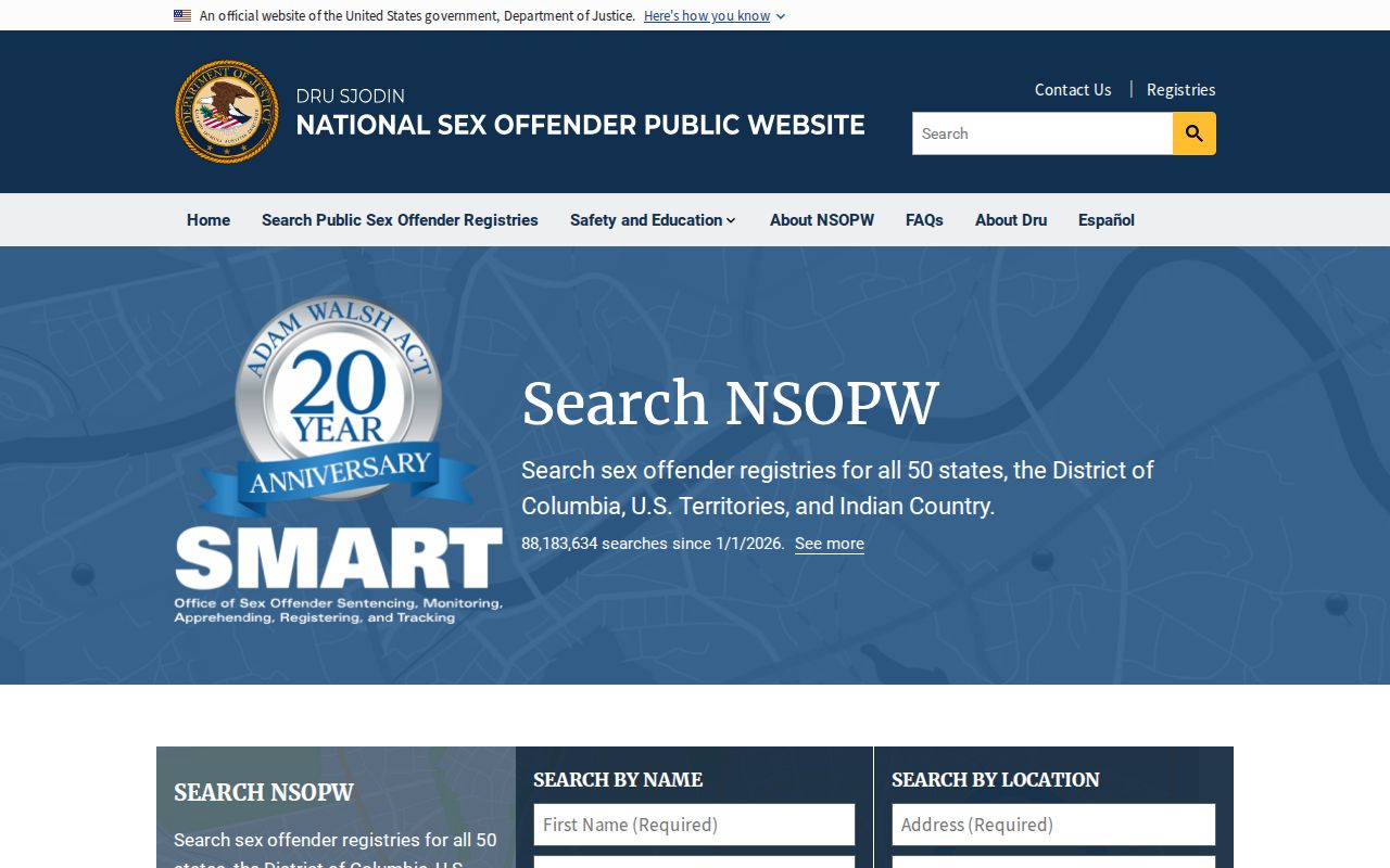 Kearney County sex offender search through national NSOPW registry